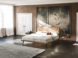 AMADEUS - Double bed with upholstered headboard _ Cattelan Italia